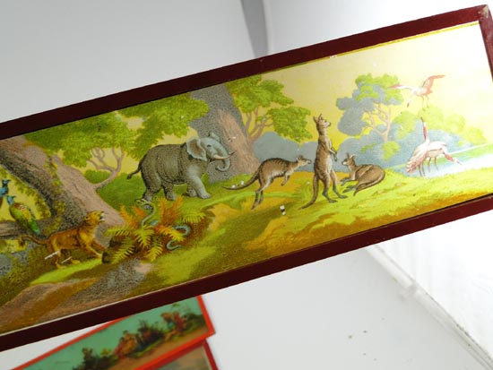 Antique Magic Slide Lantern Geman Slides Animal Desert Cartoon School Victorian